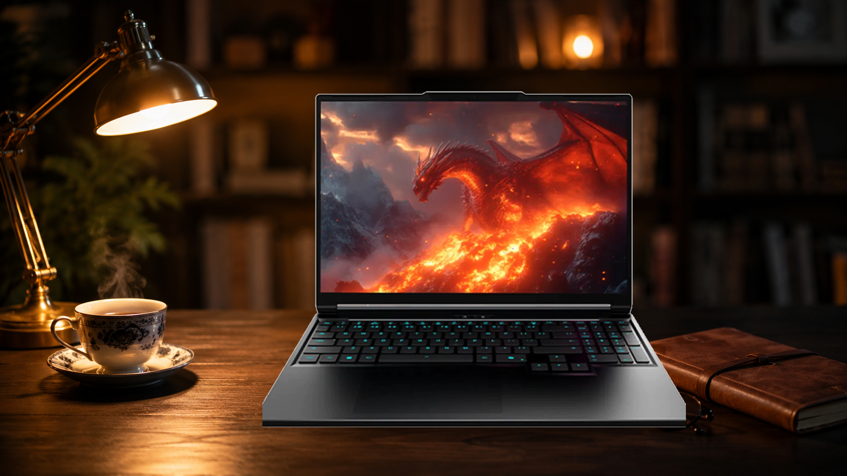 Notebook Gamer Avell Storm 570 sobre a mesa